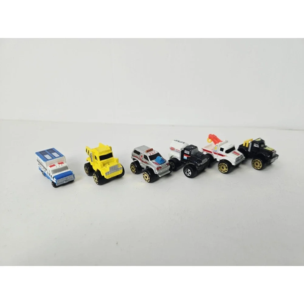 Vintage Galoob Micro Machines race car truck lot dump truck semi wrecker